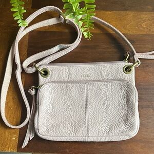 Fossil Women's Soft Gray Crossbody Bag